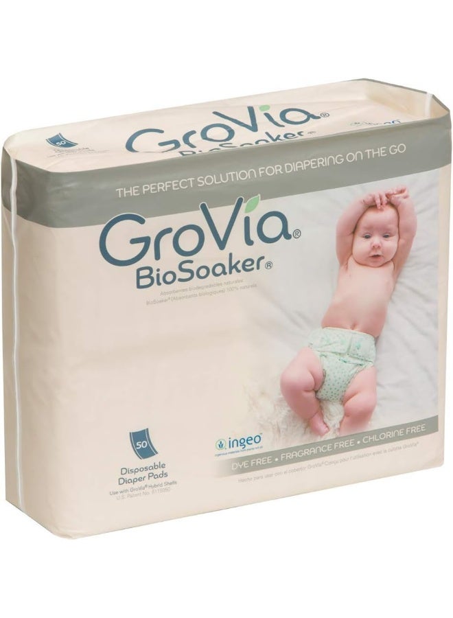 GroVia Disposable BioSoaker Pad for Baby Cloth Diapering (50 count) - Image 1