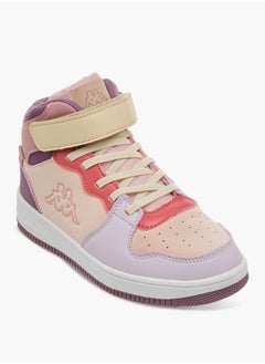 Kappa Girls' Panelled High Top Sneakers with Hook and Loop Closure  - Image 2