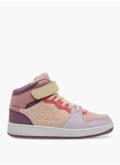 Kappa Girls' Panelled High Top Sneakers with Hook and Loop Closure  - Image 3