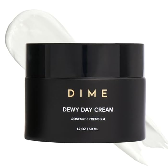 DIME Beauty Dewy Day Cream, Morning Face Moisturizer with Rosehip Oil and Tremella Snow Mushroom, 1.7 oz / 50 ml - Image 1