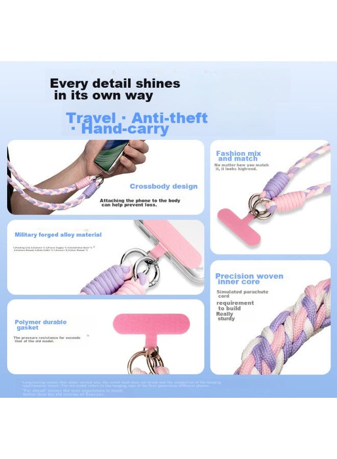 KOVOL Kewo Phone Lanyard, High-end Braided Wrist Strap, New Handheld Strap, Thickened And Extended, Suitable For Iphone 15 Pro Max/mate 60, Crossbody Style - Image 1