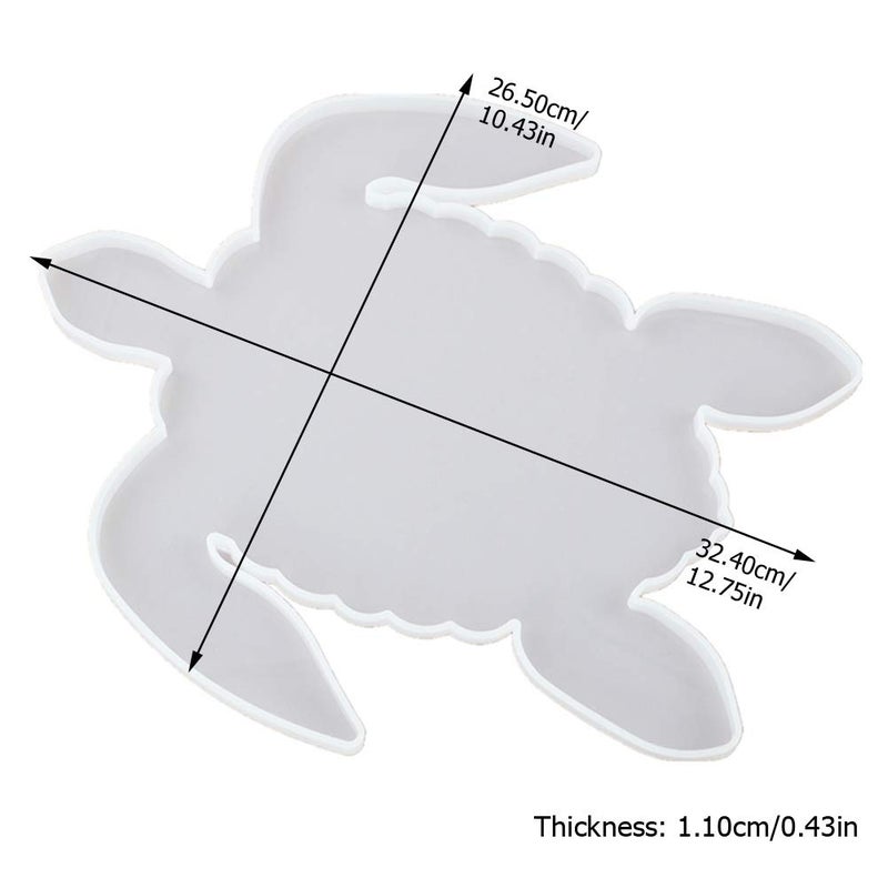 Wehous Large Sea Turtle Tray Resin Mold Silicone Turtle Shape Epoxy Resin Casting Mould DIY Coaster Dish Mat Resin Ocean Painting Art Craft Kit Home Wedding Decor Party Supplies Ideal Gift - Image 3