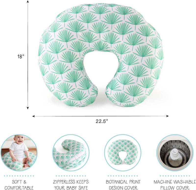 The Peanut Shell The Peanutshell Nursing Pillow  Cover  Soft Newborn Nursing Baby Girl or Boy Pillow Covers Supportive  Comfortable Breastfeeding Tummy Time Baby Essentials  Boho Botanical - Image 2