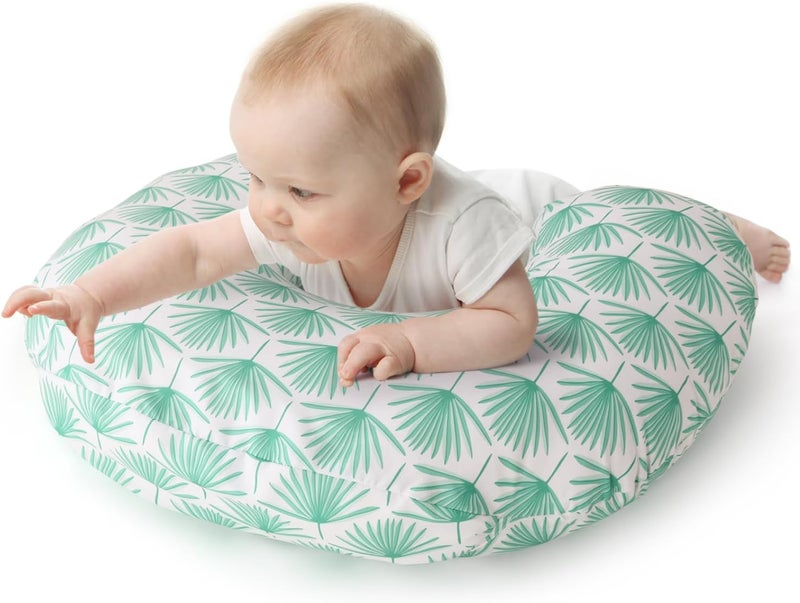 The Peanut Shell The Peanutshell Nursing Pillow  Cover  Soft Newborn Nursing Baby Girl or Boy Pillow Covers Supportive  Comfortable Breastfeeding Tummy Time Baby Essentials  Boho Botanical - Image 4