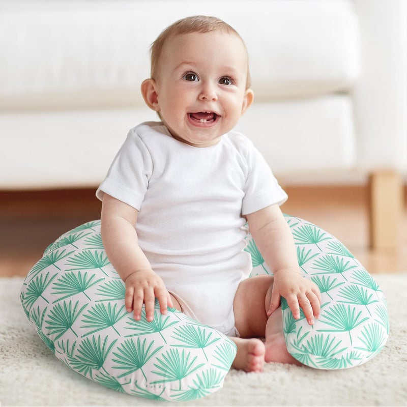 The Peanut Shell The Peanutshell Nursing Pillow  Cover  Soft Newborn Nursing Baby Girl or Boy Pillow Covers Supportive  Comfortable Breastfeeding Tummy Time Baby Essentials  Boho Botanical - Image 5