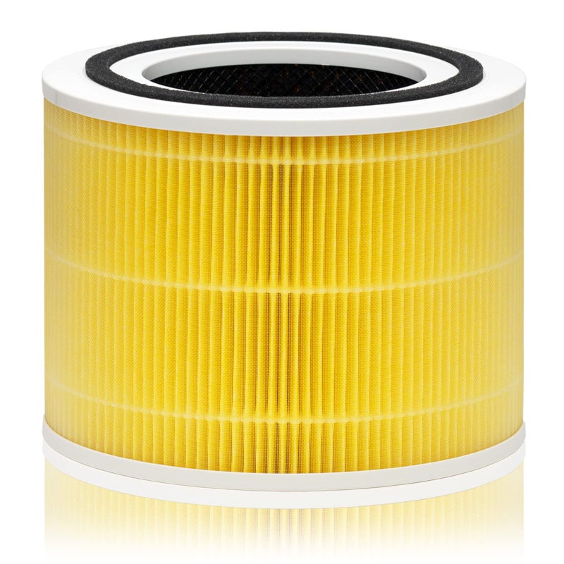 HSIAMEN Pet Care Filter Compatible with Levoit Core 300  PuroAir 240 Air Purifier 3in1 H13 True HEPA Core 300S P350 Core300P Filters Fit Part Core 300RFPA P350RF Yellow 1Pack
