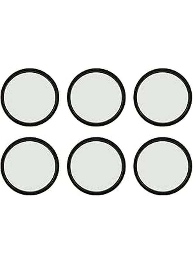 Black Frame Convex Rotatable Blind Spot Mirrors 3 Pairs for Vehicle Exterior Safety - Image 1