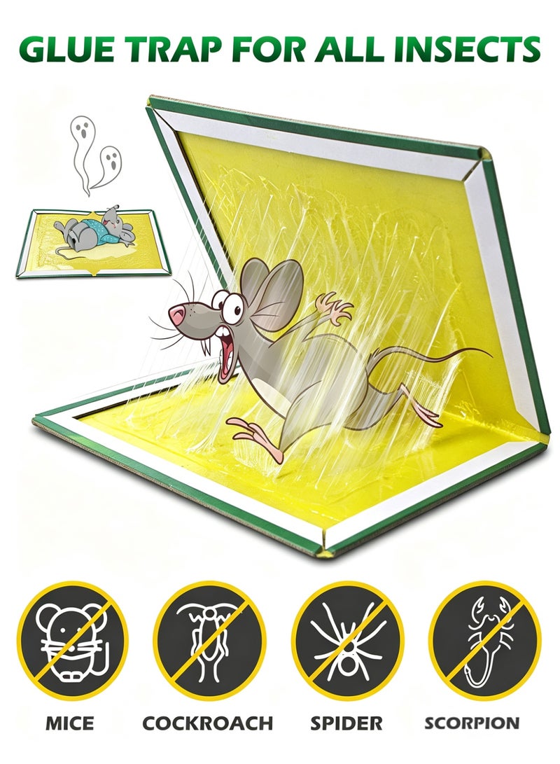 Naxifly 5-Pack Mouse Rat Glue Trap, Mouse Rat Strong Adhesive Sticky Glue Traps Powerful Non-Toxic Easy To Set Disposable Mice Catcher Pad - Image 3
