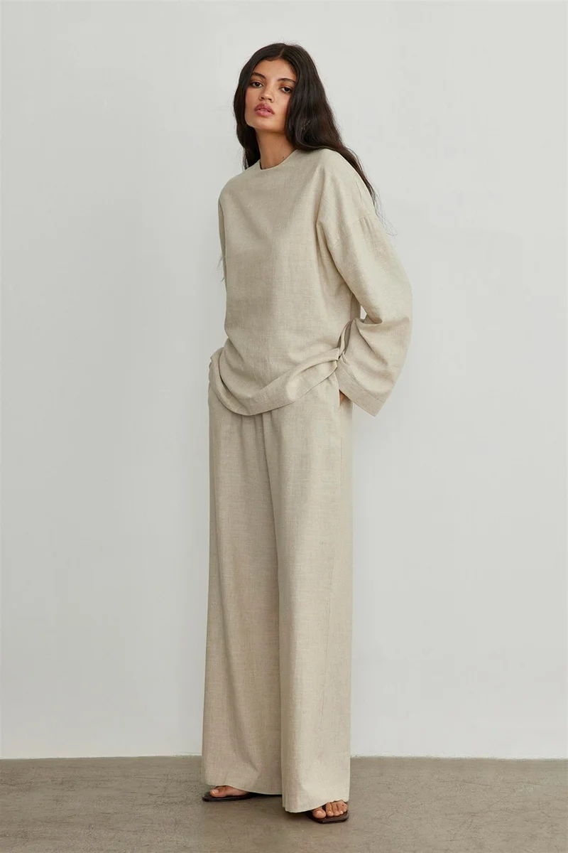 سود كوليكشن Natural Kavala Linen Blouse