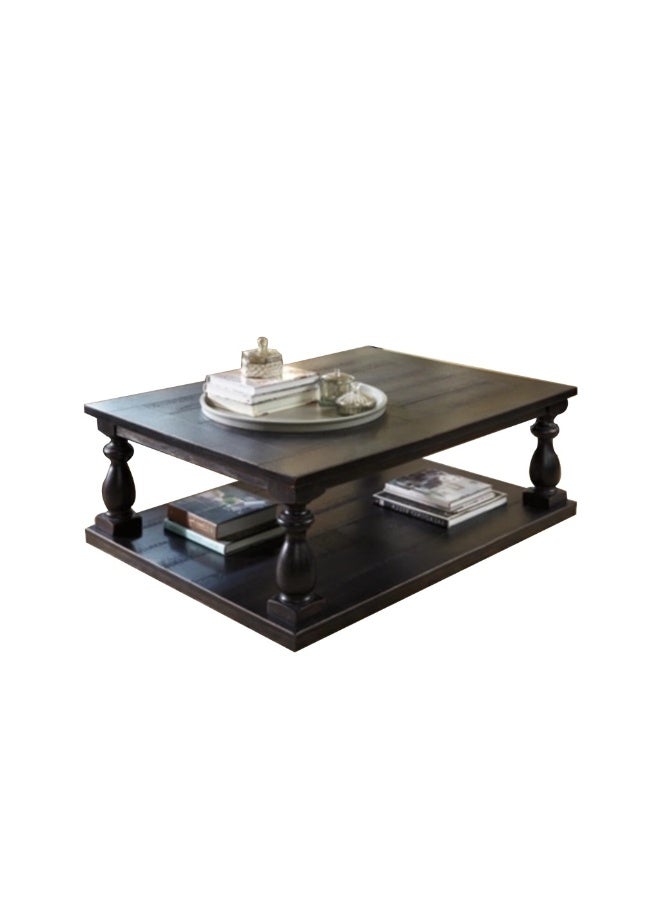 هومزمارت طاولة قهوة خشب سويدي أسود - 45×137×102 سم - Image 3