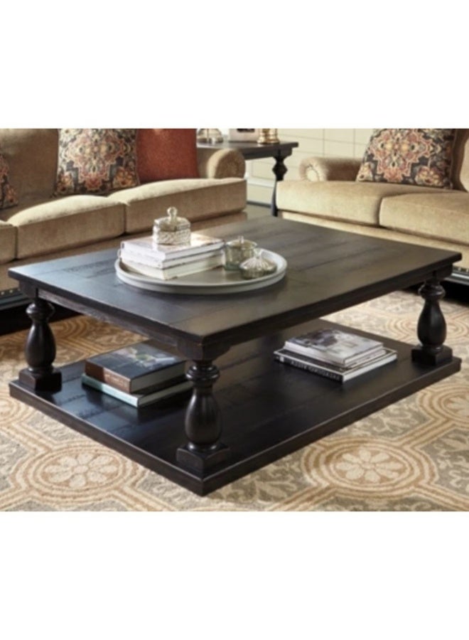 هومزمارت طاولة قهوة خشب سويدي أسود - 45×137×102 سم - Image 1