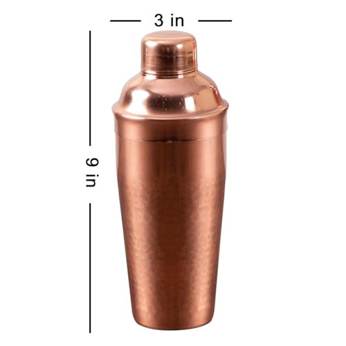 Nestroots Stainless Steel Cocktail Shaker | 750 Golden Finish Barware Tool for Mixing Drinks & Mocktails | Professional Bartender Shaker for Home & Bar - Image 4