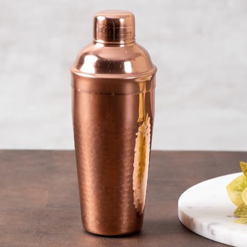 Nestroots Stainless Steel Cocktail Shaker | 750 Golden Finish Barware Tool for Mixing Drinks & Mocktails | Professional Bartender Shaker for Home & Bar - Image 1