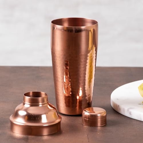 Nestroots Stainless Steel Cocktail Shaker | 750 Golden Finish Barware Tool for Mixing Drinks & Mocktails | Professional Bartender Shaker for Home & Bar - Image 2