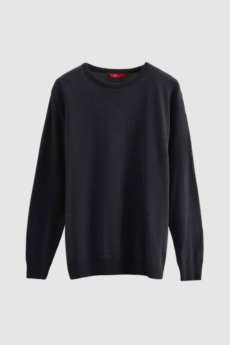 D'S DAMAT Regular Fit Anthracite Cotton Blend Knitwear Sweater 5HF06ORT12004  - Image 5