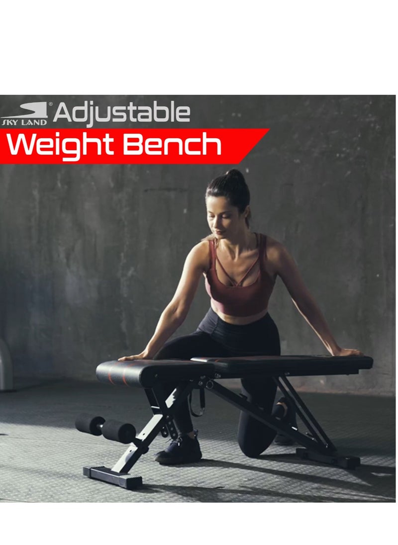 Sky Land - Multi-function Foldable and Adjustable Weight Bench| Weight Bench Press For Strength Training Home Gym Workout - Image 1
