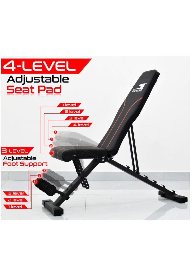 Sky Land - Multi-function Foldable and Adjustable Weight Bench| Weight Bench Press For Strength Training Home Gym Workout - Image 1
