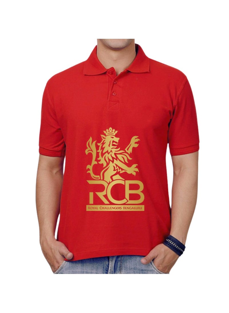 Bengaluru Cricket Men's Dry-Fit Polo Neck T-Shirt|Soft&Breathable Sportswear For Cricket Lovers|Tshirt With Cap|Suitable For Games - Image 2