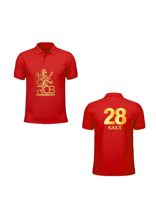 Bengaluru Cricket Men's Dry-Fit Polo Neck T-Shirt|Soft&Breathable Sportswear For Cricket Lovers|Tshirt With Cap|Suitable For Games - Image 2