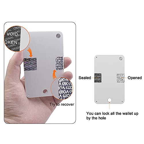 ArlinaL Crypto Steel Bitcoin Wallet, Cryptocurrency Seed Backup Cold Storage, Hardware Cold Wallet for Crypto Seed Storage, Supports up to 24 Words - Image 4