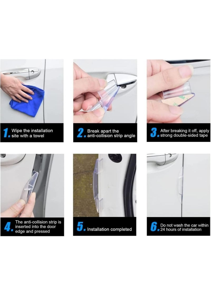 Generic Car Side Door Edge Protection Guards Pack of 4 Anti Collision Bumper Guards for Car Side Door Edge Bumper Guard Protector Strips  - Image 4