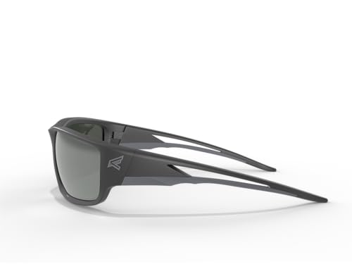 EDGE TSK21-G15-7 Kazbek Polarized Wrap-Around Safety Glasses, Anti-Scratch, Non-Slip, UV 400, Military Grade, ANSI/ISEA & MCEPS Compliant, 5.04" Wide (Black Frame/G-15 Silver Mirror Lens) - Image 3