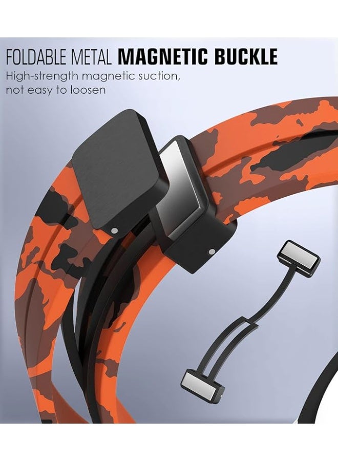 Silicone Strap Compatible with Samsung Galaxy Watch 6 Classic 47mm 43mm / Watch 5 Pro 45mm / Watch 7 FE / Watch 6 5 4 44mm 40mm / Watch 4 Classic 46mm 42mm, Soft Replacement Band with No-Gap Buckle - Image 3