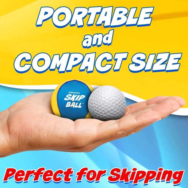 Activ Life Ultimate Skip Ball (Yellow/Cyan) Top Beach Games, Water Toys & Gifts for Kids Birthday Presents & Cool Summer Ideas for Boys Girls Men Women - Best for Family Sand & Swimming Pool Fun 2024 - Image 3