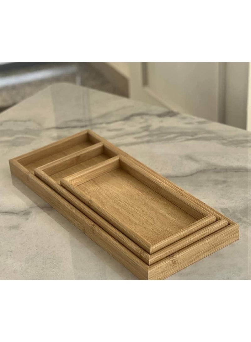 Three-piece rectangular tray set - Image 1