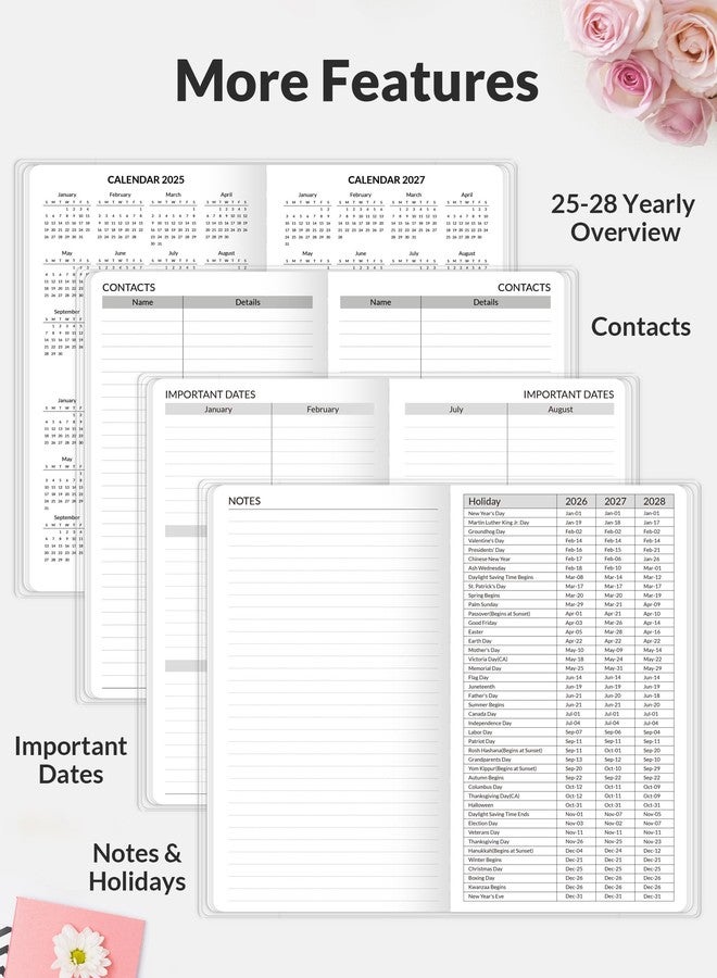 SUNEE Pocket Calendar May 2026 to June 2028 - Two Year Monthly Planner Small Calendar 3.5" x 6" Organizer for Daily & Yearly Schedule - Compact Agenda Notebook for School, Work, Women, Greenery - Image 4