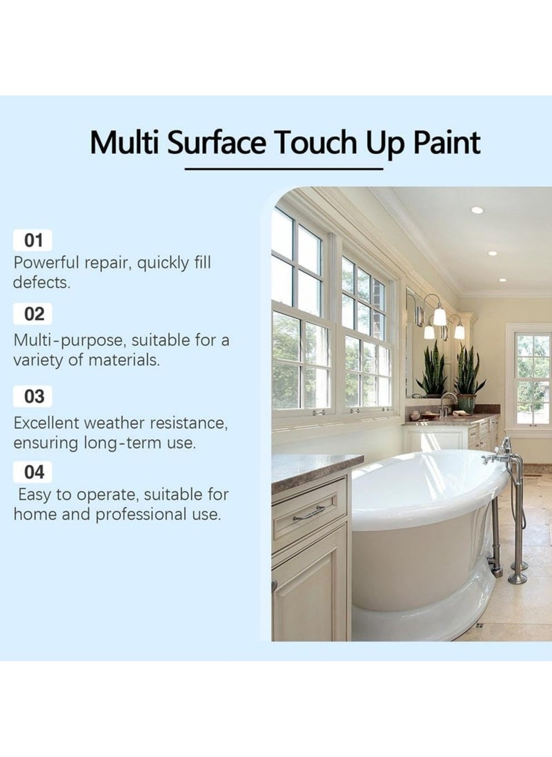 CMGTYYD White Touch Up Paint, Multi Surface Touch Up Paint Pen, Quickly Repairs for House Minor Chips, Walls, Wood, Interior and Exterior Satin Enamel Paint, 30ML  - Image 3