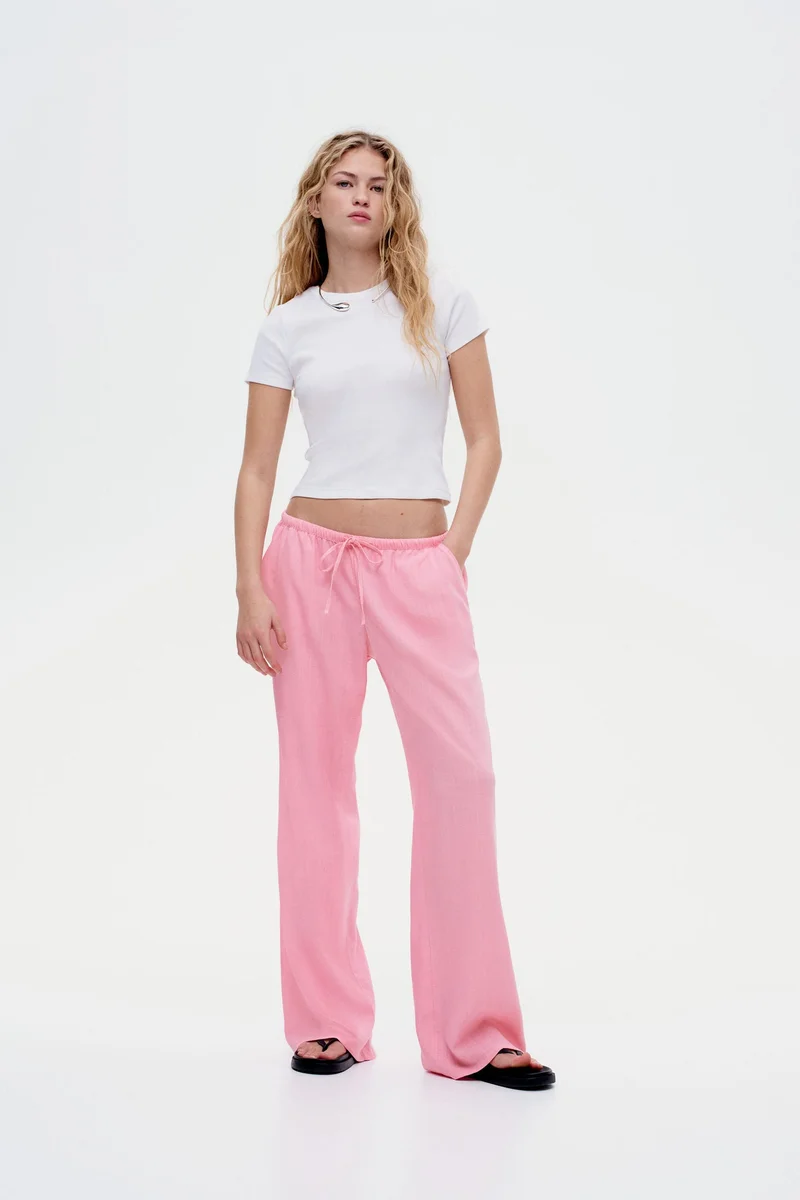 H&M Straight drawstring trousers