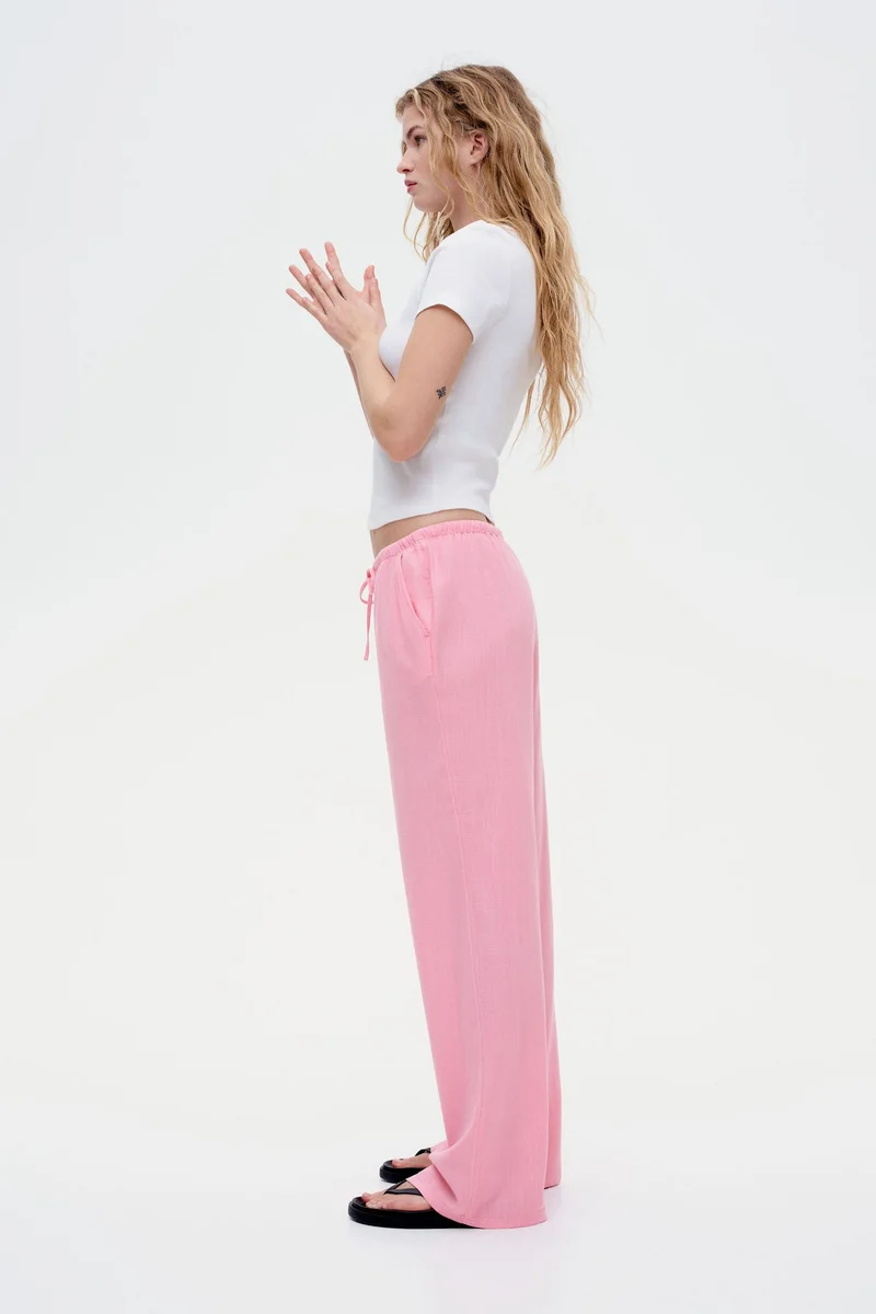 H&M Straight drawstring trousers