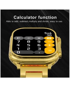 Zoom Plus 2023 New Bluetooth Calling Full Screen Touch Heart Rate Monitoring Ultra Smart Watch Golden  - Image 2