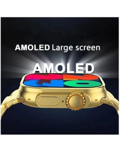 Zoom Plus 2023 New Bluetooth Calling Full Screen Touch Heart Rate Monitoring Ultra Smart Watch Golden  - Image 3