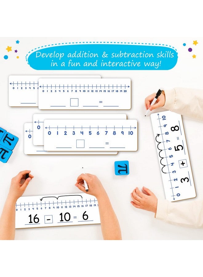 Simply magic Le-Sided Dry Erase Number Line White Boards - 4"X12", Elementary Number Line Strips, White Boards For Students, Math Manipulatives Must Haves, Number Line For Classroom Set - Simply Magic - Image 5
