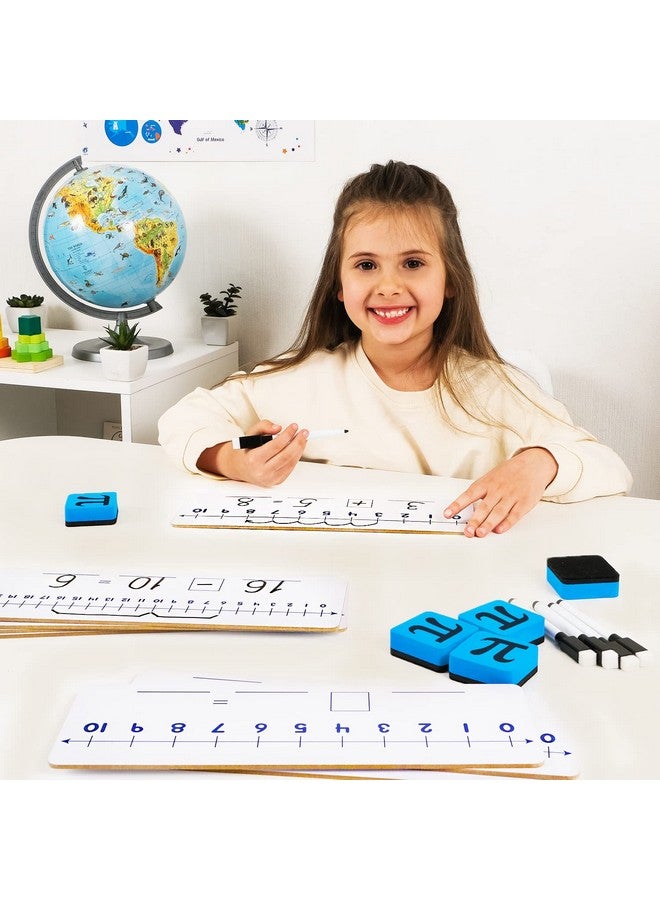 Simply magic Le-Sided Dry Erase Number Line White Boards - 4"X12", Elementary Number Line Strips, White Boards For Students, Math Manipulatives Must Haves, Number Line For Classroom Set - Simply Magic - Image 2