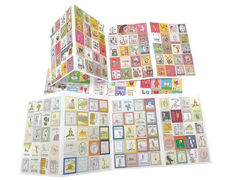 ALIMITOPIA Adhesive Sticker12 Sheets240pcs Stamp Shape DIY Decorative Paper Paster Ornament Mark