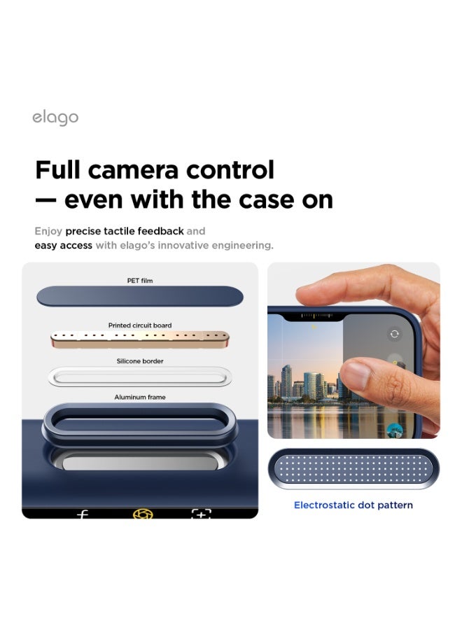 Elago Magnetic Liquid Silicone for iPhone 17 Pro case cover [Camera Control Button Cover] compatible with MagSafe Shockproof - Jean Indigo - Image 3