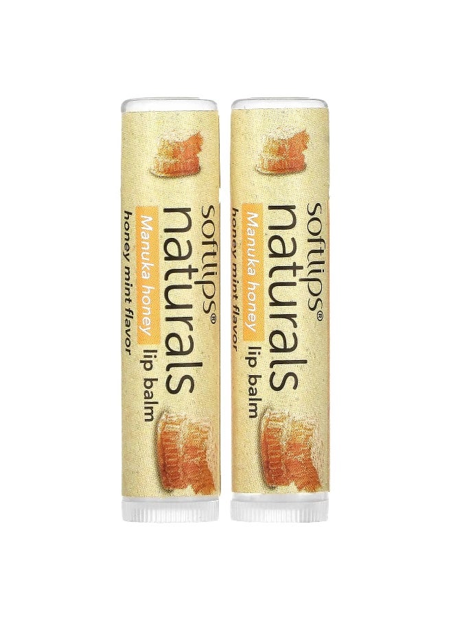 Softlips Softlips, Naturals Lip Balm with Manuka Honey, Honey Mint, 2 Sticks, 0.15 oz (4.2 g) Each  - Image 1