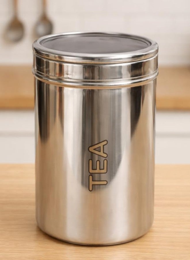 VISAXMI Stainless Steel Tea Sugar Containers Set of 2 With See Through Lid, Tea Sugar Canister Size 9 - 750 ml (Pack of 2) - Image 4