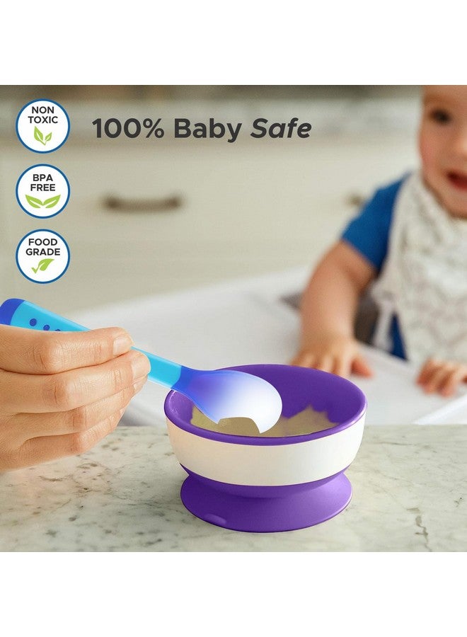 ناوتي كيدز ملعقة تغذية الأطفال الحساسة للحرارة من Feed With Ease، خالية من مادة BPA، للأطفال من سن 3 أشهر فما فوق (عبوة من 4 قطع باللون الأزرق وقطعتين باللون الأحمر) - Image 2