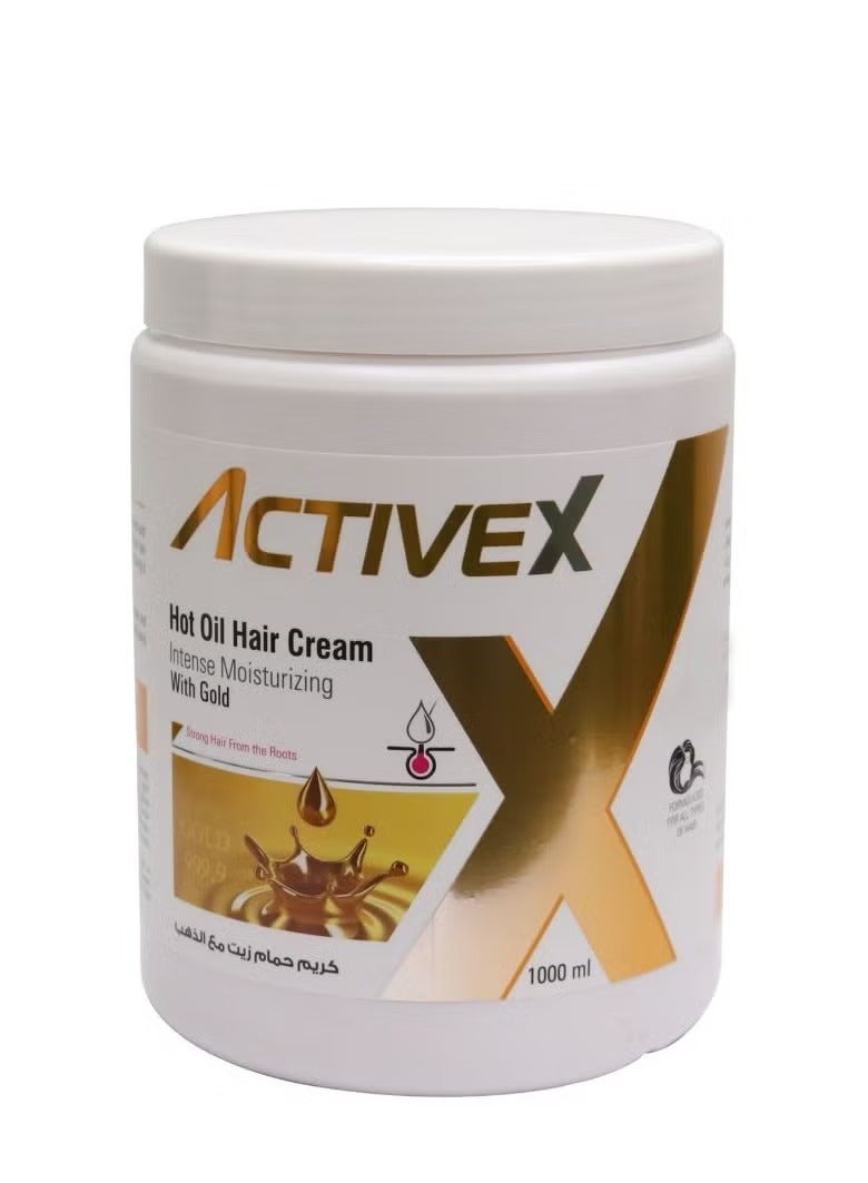 كريم شعر زيت ساخن ActiveX 1000 مل - ذهبى | مغذى ومعزز لللمعان