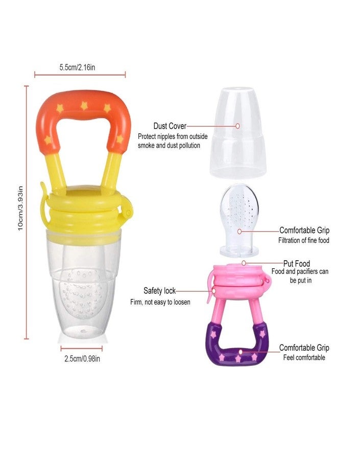 Crawl'in Baby Soother BPA-Free Silicone Food Nibbler for Fruit and Veggie with Rattle Handle (Multicolour, 0-24 Months) (Pack of 1) (Yellow Soother) - Image 3