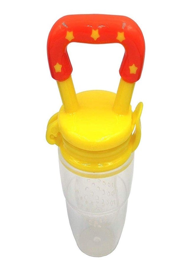 Crawl'in Baby Soother BPA-Free Silicone Food Nibbler for Fruit and Veggie with Rattle Handle (Multicolour, 0-24 Months) (Pack of 1) (Yellow Soother) - Image 2