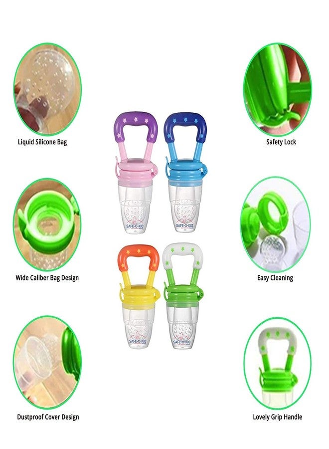 Crawl'in Baby Soother BPA-Free Silicone Food Nibbler for Fruit and Veggie with Rattle Handle (Multicolour, 0-24 Months) (Pack of 1) (Yellow Soother) - Image 5