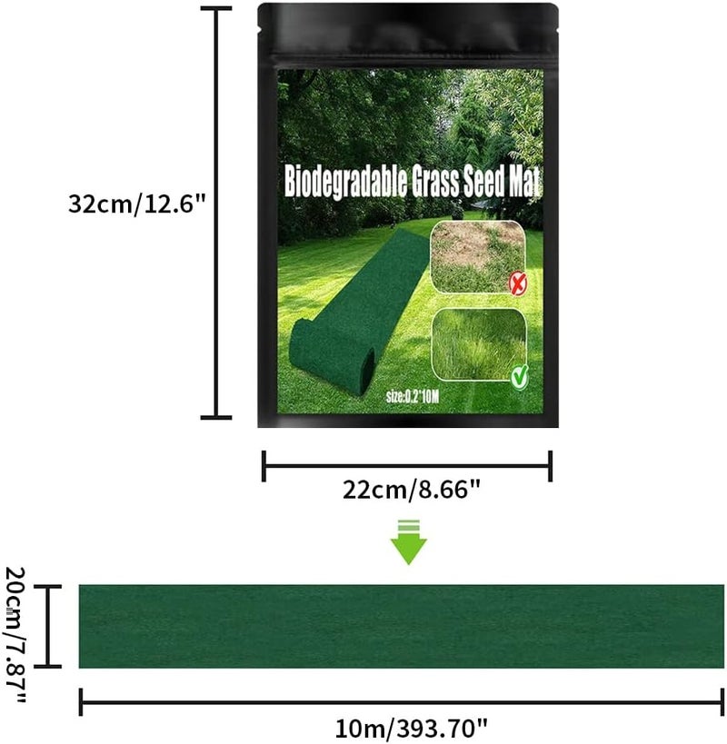 ويوبلز حصيرة بذور العشب الملفوفة، سهلة الاستخدام، سريعة الإصلاح، للزراعة - Image 1