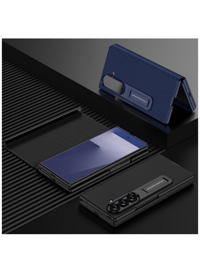 NAKXUS For Samsung Galaxy Z TriFold GKK Integrated Full Coverage Flip Phone Case with All Purpose Holder(Carbon Fiber) - Image 2