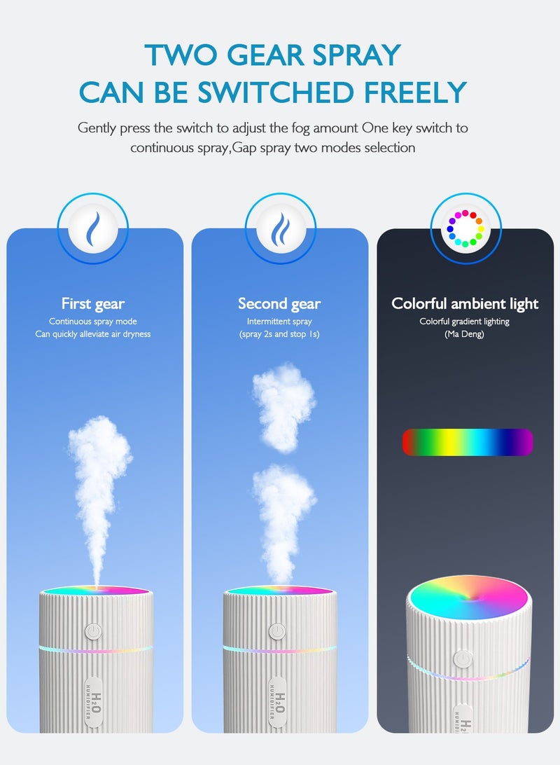 URbazaar 220ml Essential Oil Diffuser, Ultrasonic Cool Mist Aromatherapy Diffusers Aroma Humidifier with Colour Changing LED Lights Aromatherapy Diffuser for Car, Home, Office ( White ) - Image 4