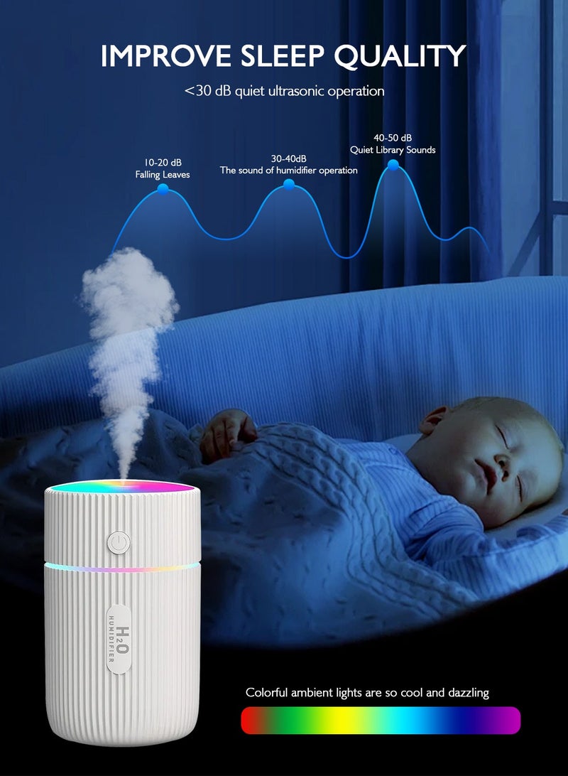 URbazaar 220ml Essential Oil Diffuser, Ultrasonic Cool Mist Aromatherapy Diffusers Aroma Humidifier with Colour Changing LED Lights Aromatherapy Diffuser for Car, Home, Office ( White ) - Image 5